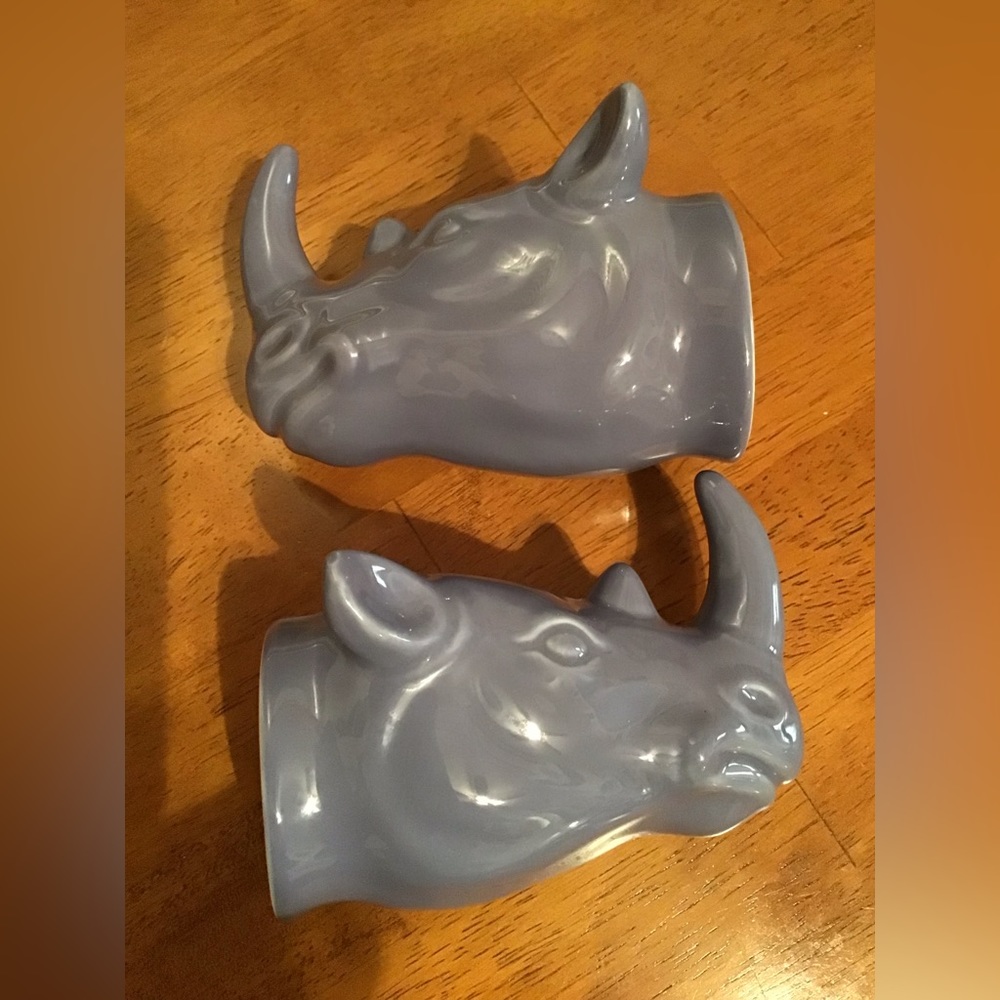Rhinos Ceramic Wall Decoration Set